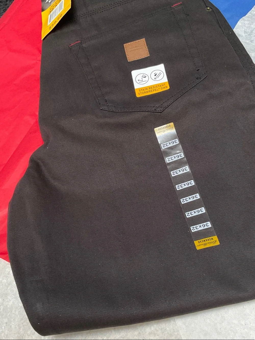 36/32 Eddie Bauer Men’s Black Relaxed Workwear Jeans